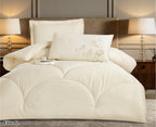 Elite Embroidery Solid Cotton 100% Comforter Set Single Size 4 PCS