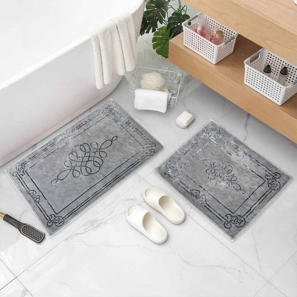 Orient Bath Mat Jacquard Set Grey