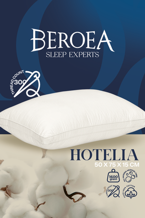 هوتيليا وسادة فندقية قطن 100% – دعم مثالي ونعومة فائقة