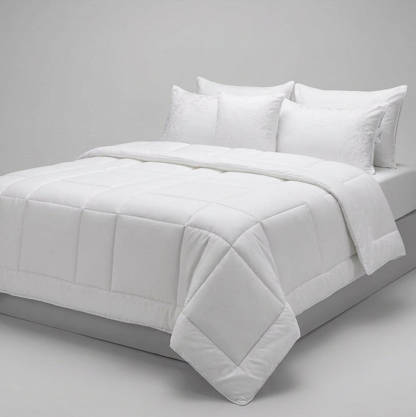 Elite Embroidery Solid Comforter Set