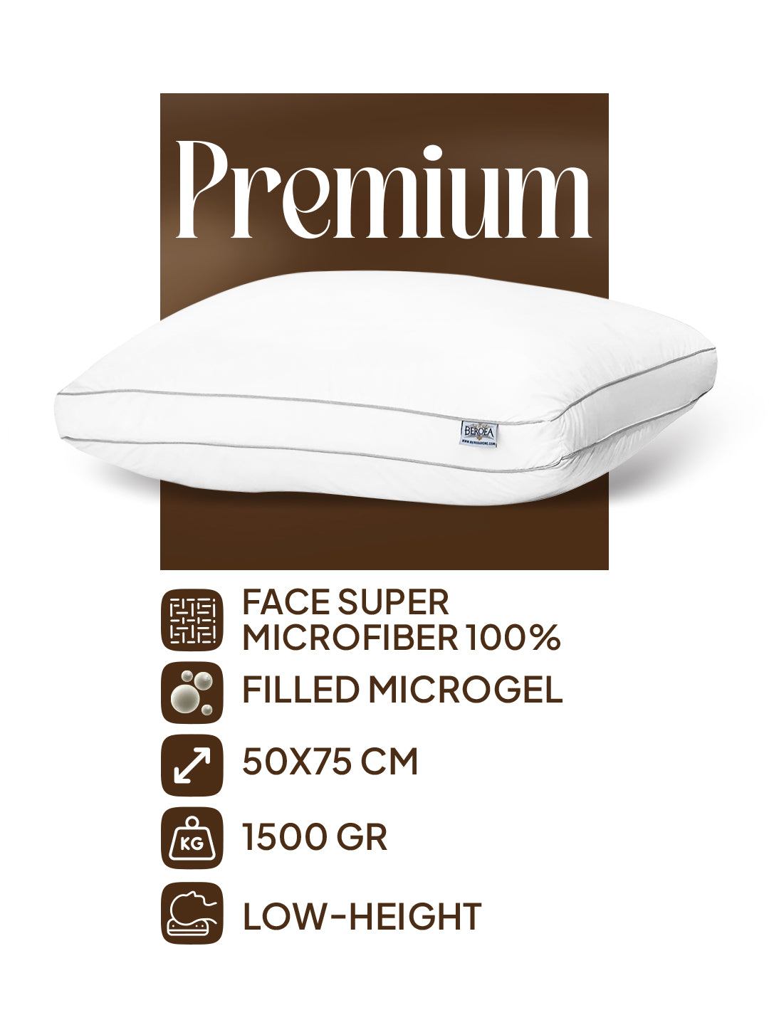 وسادة بريميوم طرية جدا بحشوة مايكروجل المميزة  — box contents