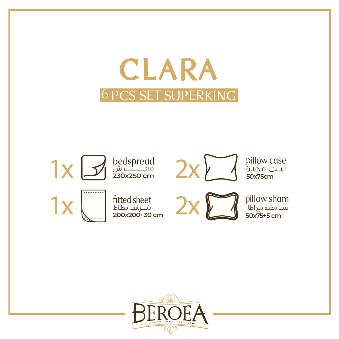 Clara Bedspread Set 6 pcs — box contents