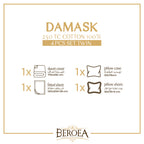 Damask Hotel Duvet Cover Set Super King Size