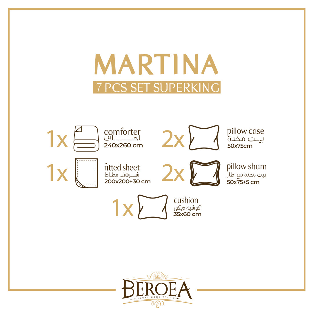 Martina Wedding Lace Comforter Set — box contents