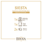 Siesta Waffle Bathrobe 4 pcs set