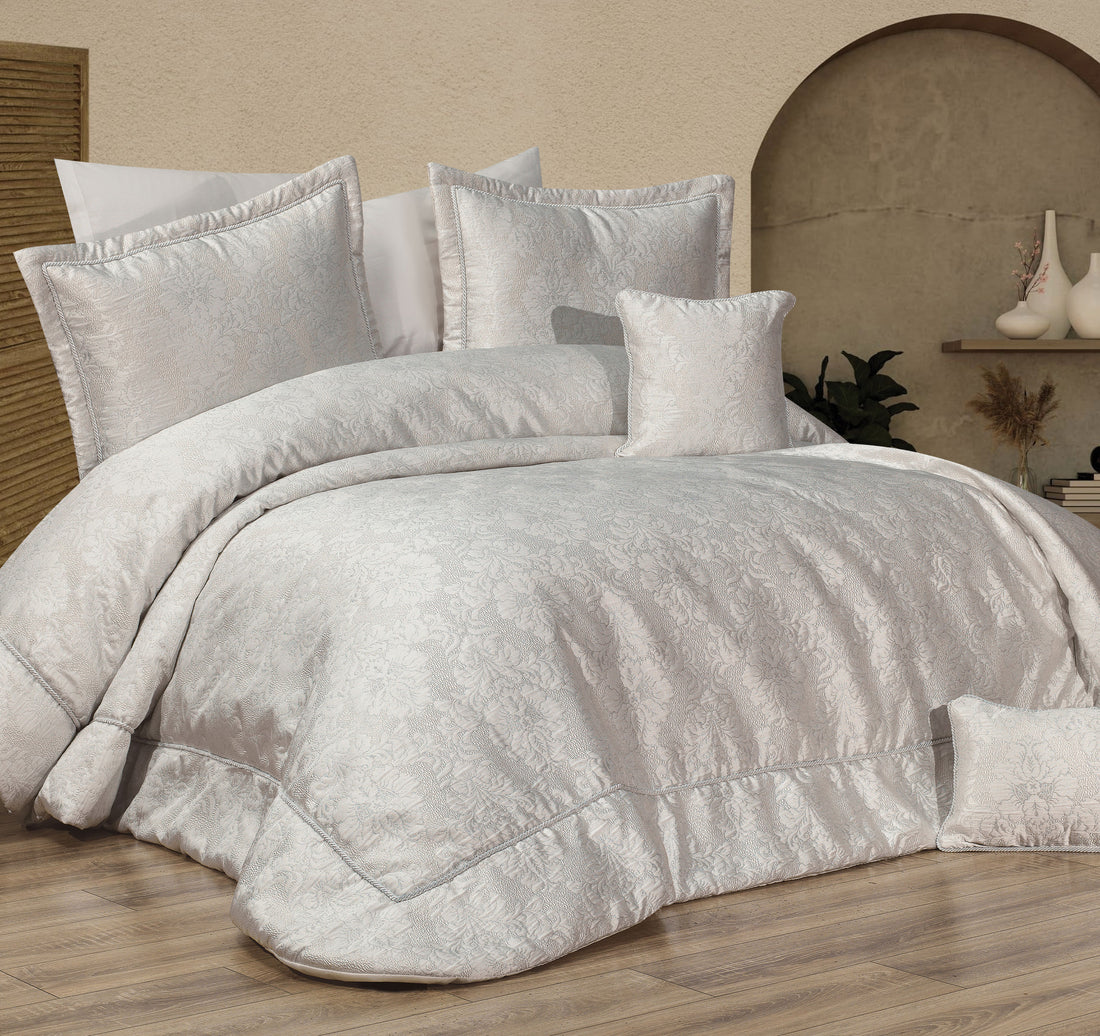 Iris Wedding Jacquard Comforter Set 8 pcs Turkey
