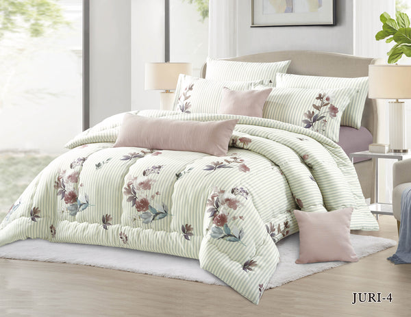 Jouri Printed Microfiber Comforter Set Lilac