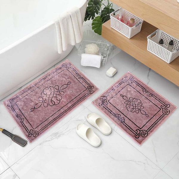 Orient Bath Mat Jacquard Set Mullberry