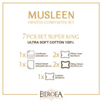 Musleen 100% Cotton Printed Comforter Set