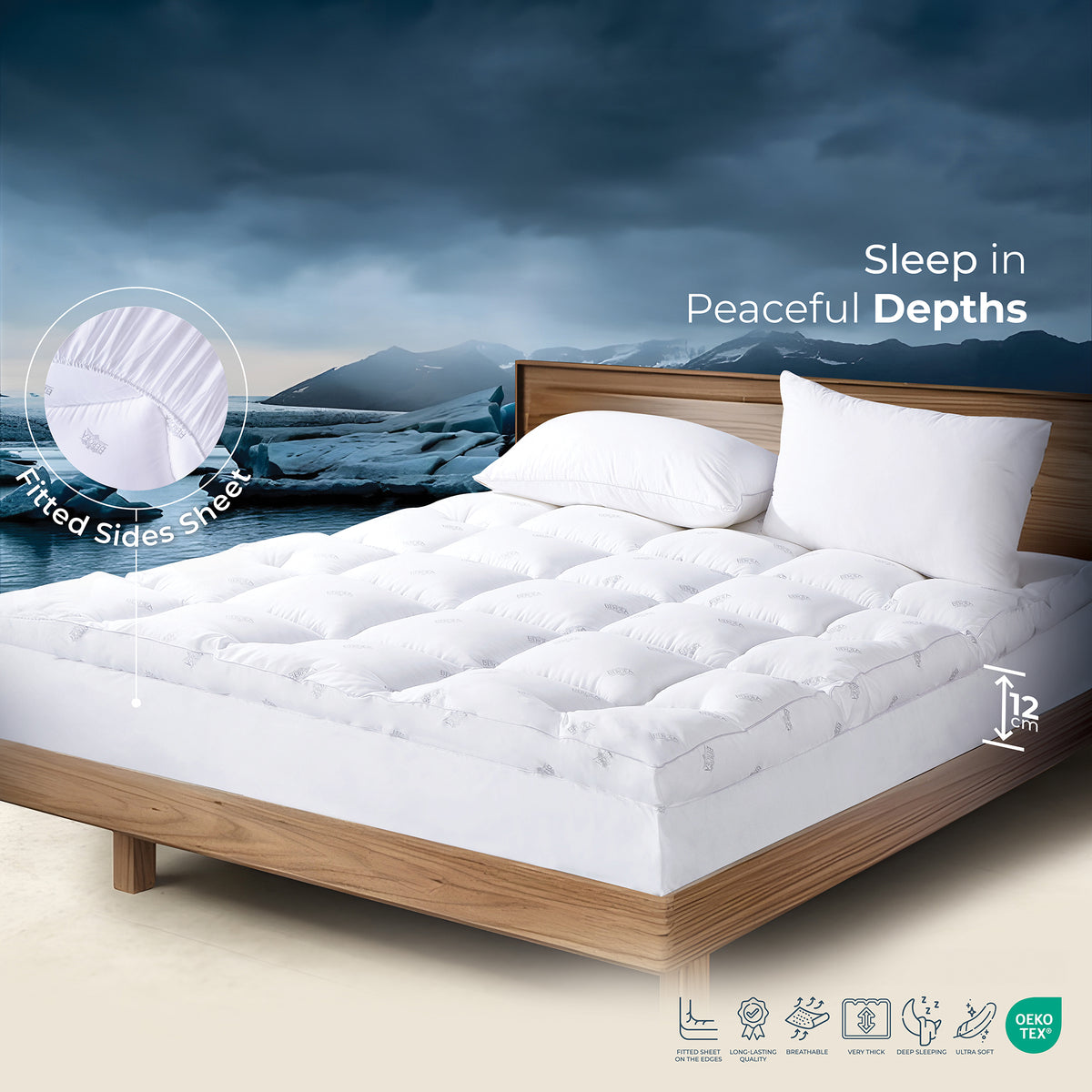 Ultimate Comfort Luxury Beroea Mattress Topper 12 cm — box contents