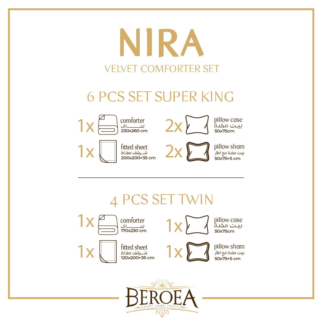  طقم لحاف نيرا مخمل  — box contents