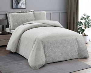  طقم لحاف ڤيلار جاكار مخمل 4 قطع مفرد عريض