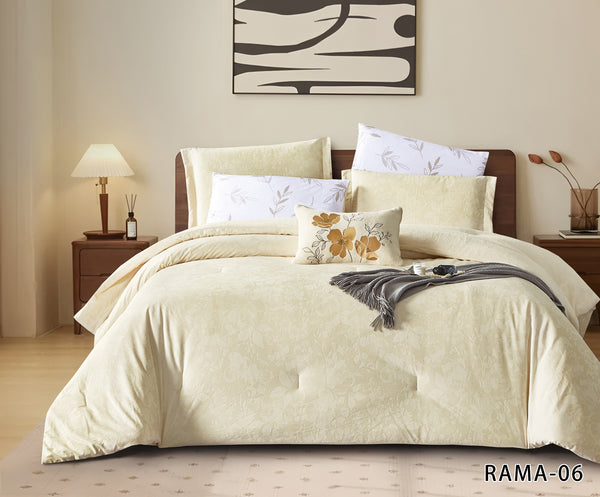 Rama Jacquard Velvet Fur Comforter 7 pieces set