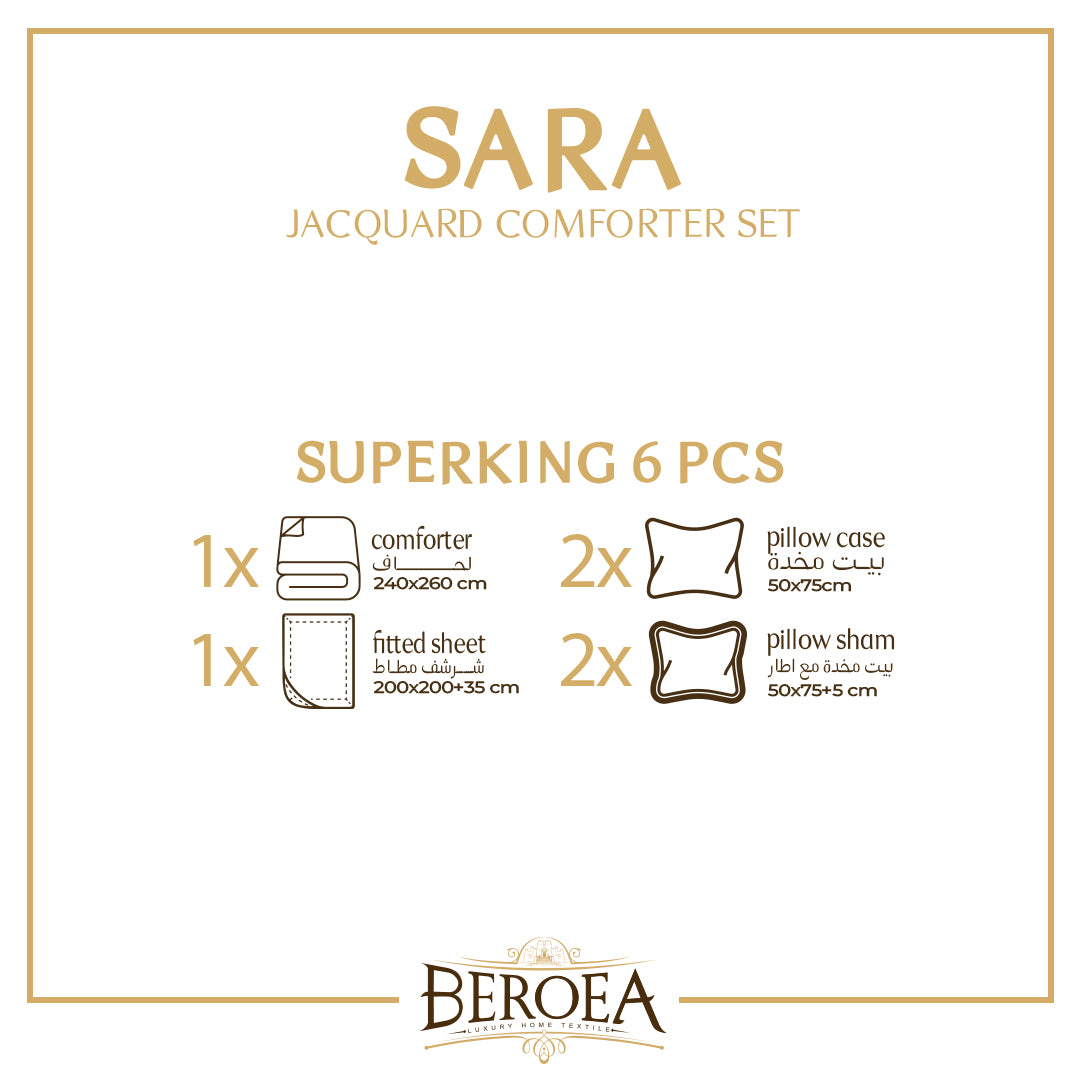 Sara Jacquard comforter set — box contents
