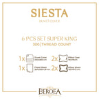 Siesta Luxury Duvet Cover Set Super King Size 300 TC