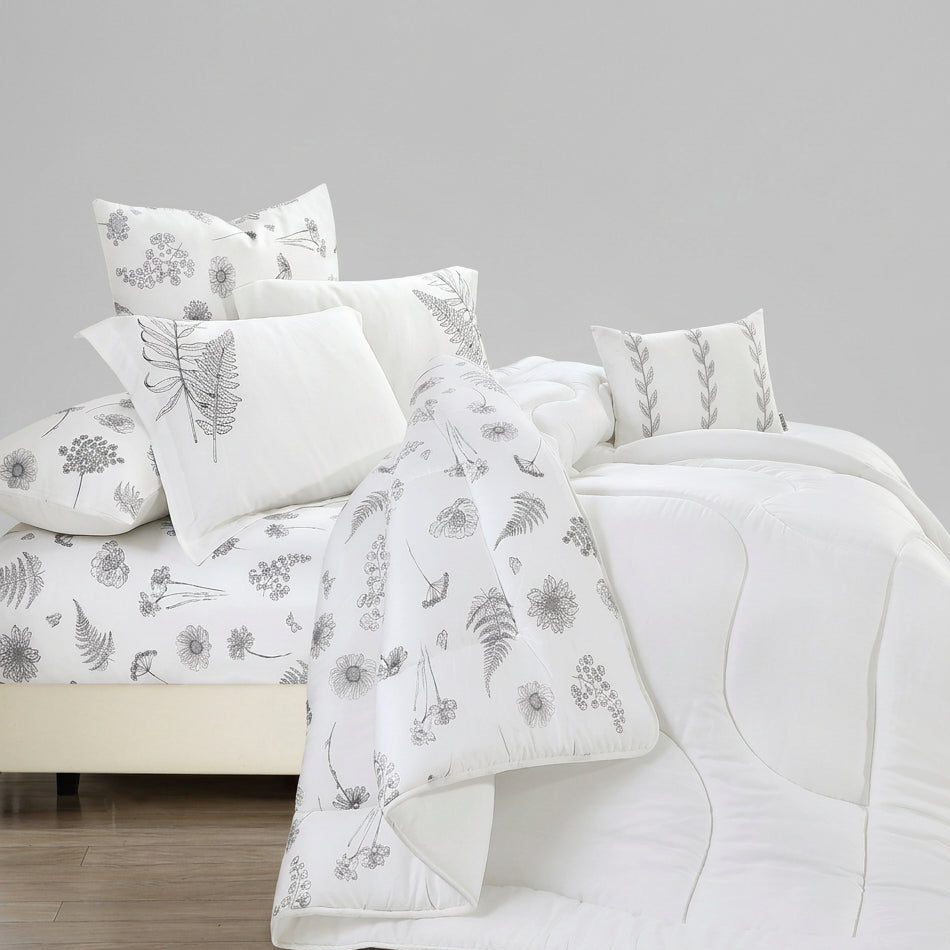 Bergamo Lyocell Printed Solid Comforter set
