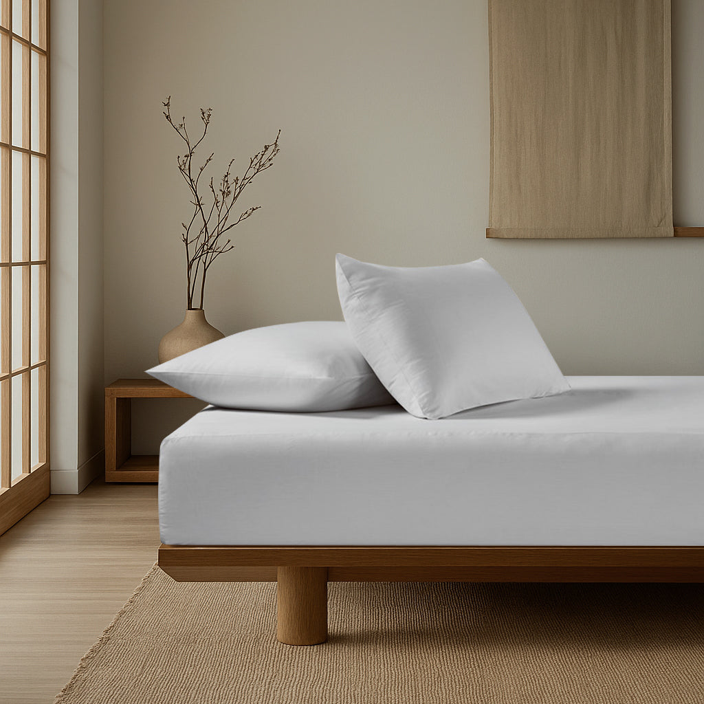 Elite Solid Fitted Sheet Set Cotton 100% 200 TC