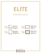 Elite Embroidery Solid Cotton 100% Comforter Set Single Size 4 PCS