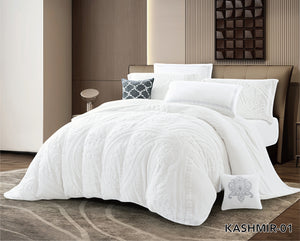 Kashmir Double Fur Comforter Set White