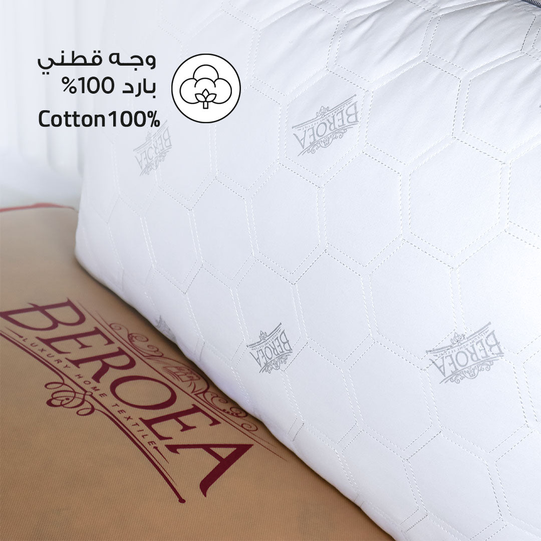 مخدة بلاتينيوم قطن 100% – تهوية مثالية وراحة فاخرة — box contents