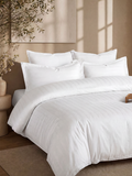 Damask Hotel Duvet Cover Set Super King Size