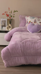 Lumira Two face Velvet Fur Kids Comforter set