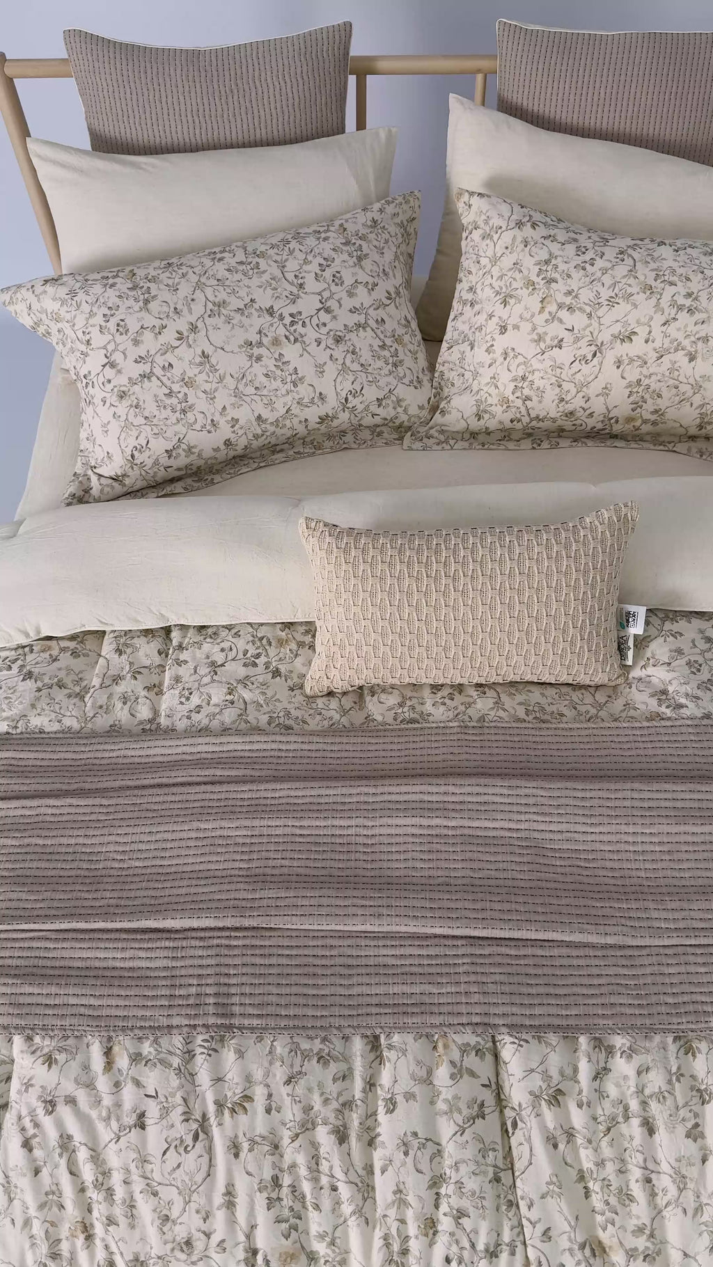 Lino 100% Linen Cotton Printed Comforter Set