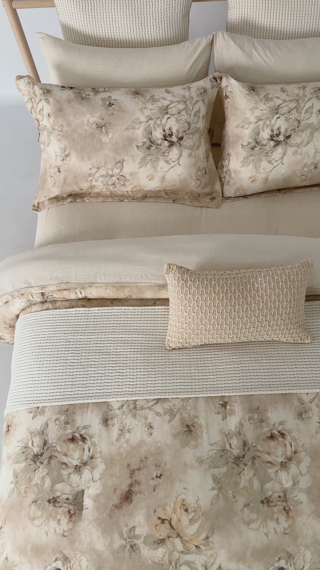 Lino 100% Linen Cotton Printed Comforter Set