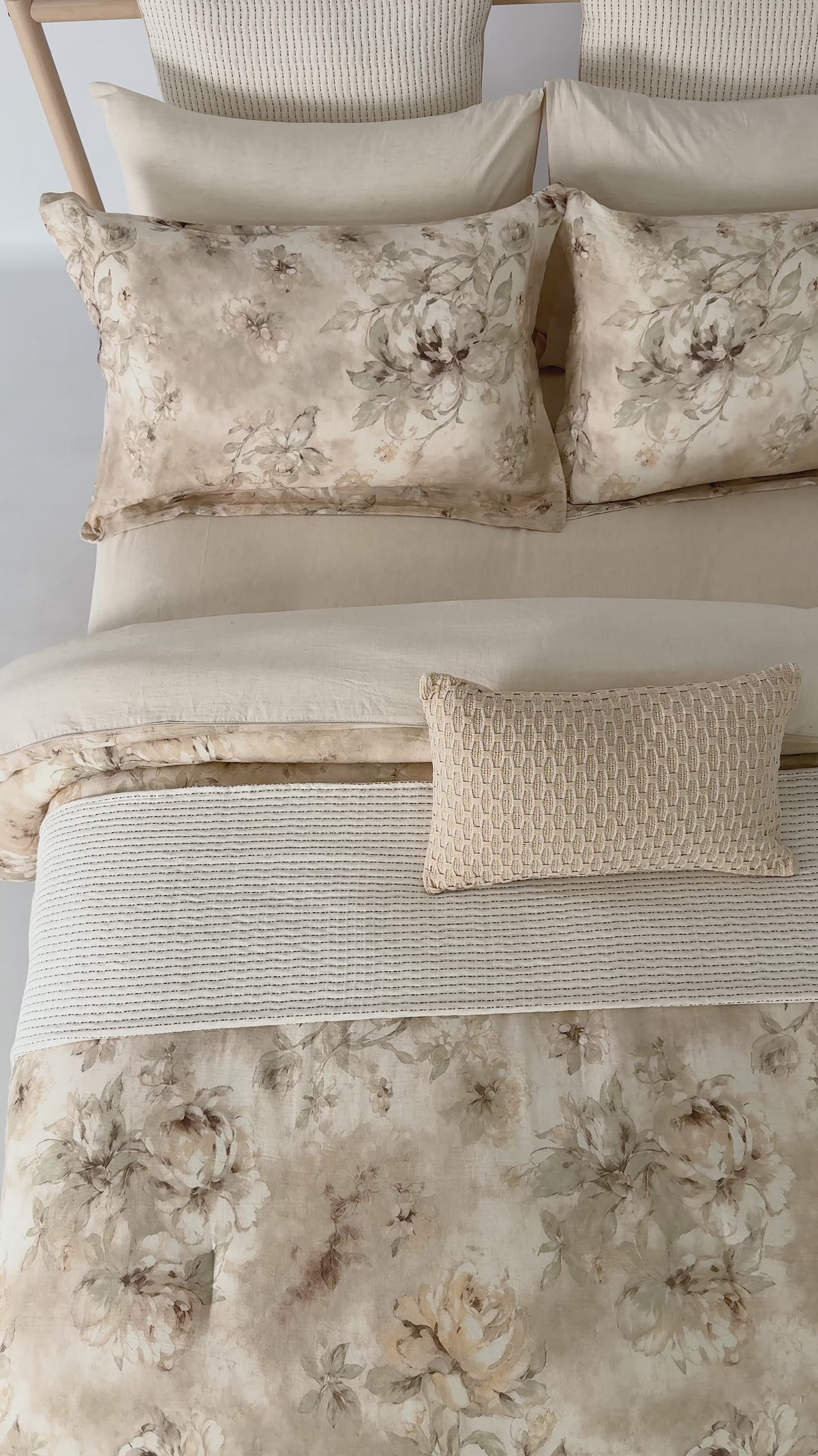 Lino 100% Linen Cotton Printed Comforter Set