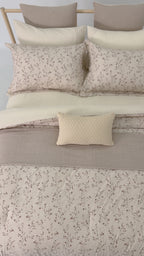 Lino 100% Linen Cotton Printed Comforter Set