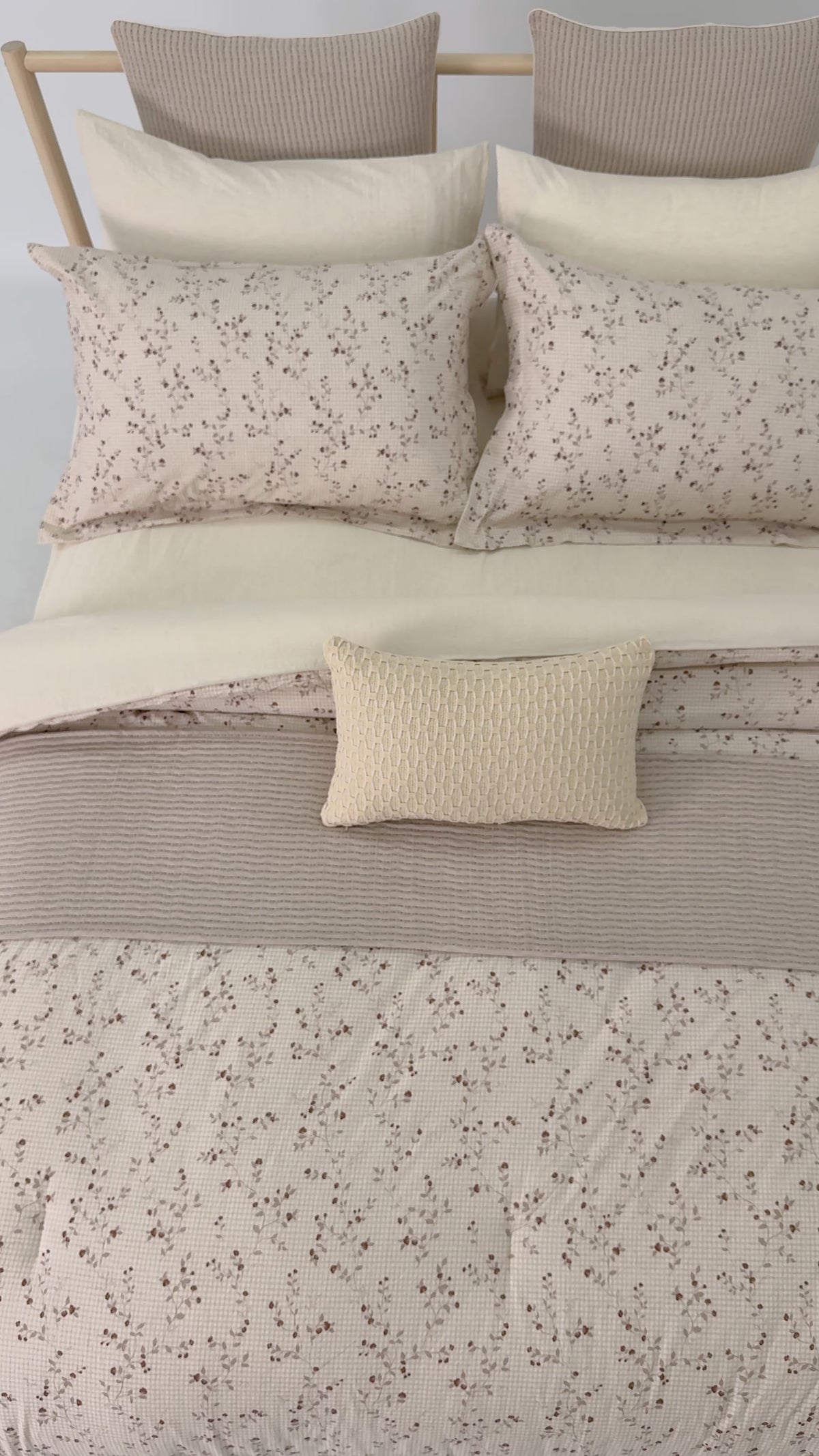 Lino 100% Linen Cotton Printed Comforter Set