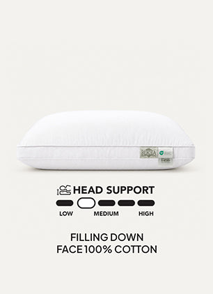 Luxury Siesta Feather & Down Pillow with 100% Face Cotton